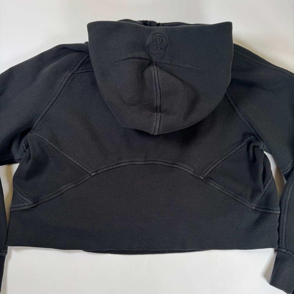 Lululemon Scuba Oversized Half Zip Hoodie M/L Black Cropped - Picture 3 of 6
